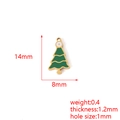 Detail view of 18K gold plated Christmas tree charm with 14x8mm dimensions and 0.4g weight - Christmas Tree Pendant (23#)