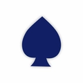 Funny emoji dark blue spade pattern acrylic hair clip for women unique hair accessories - Spade (QT--CY131)