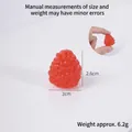 Miniatura de frambuesa en resina rojo anaranjado para manualidades y accesorios DIY - Frambuesa roja grande-2.5cm
