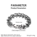 Detail of vintage snake chain bracelet showing intertwined stainless steel links - Snake Bracelet