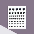 Pietre acriliche a cuore nero scintillante in varie misure per decorazioni fai-da-te - 57 Pezzi 4 Dimensioni Cuore / Nero