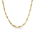 Gepolijste gouden Mobius-ketting met gedraaide metalen schakels voor dames en heren - Mobius / Goud