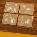 Golden frosted 11x15cm Mooncake sealing bags with jade rabbit and moon design - 11x15cm Moon Rabbit (100 Pcs/Pack)