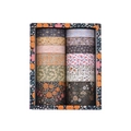 12 rolls of vintage floral washi tape set in earth tones for DIY scrapbooking - 12 Rolls Set / Flowers on the Path