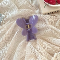 Elegant purple butterfly hair claw clip with gold spring on a lace background - Wide Butterfly Clip / Approx. 8cm / Lilac