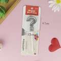 Silver question mark birthday candle in blister pack, size 4.7cm by 3.2cm - Blister Pack-Large / Silver