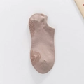 Calze da yoga antiscivolo beige da donna con impugnature in silicone a forma di cuore - Cachi