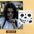 Halloween temporary mouth tattoo BM-054 with skull teeth and bloody scratch designs - Style BM-054