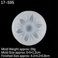 Madeliefje siliconen mal voor aroma gips en taart decoratie, maat 5x5x1,2cm - Madeliefje / Transparant