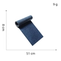 Deep blue denim rectangle patch 8cm x 51cm for DIY down jacket repair with twill texture - Denim Blue (#4)