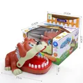 Classic biting dog prank toy in brown finish with interactive teeth trigger game - Large Dog (Window Box)
