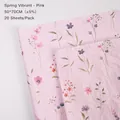 Pink floral tissue paper for bouquet wrapping and gift packaging, 50x70cm 20 sheets - Vibrant Spring [Pink]