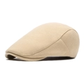 Classica coppola beige in lana con trama a saia per calore in autunno ed inverno - Regolabile / Beige