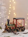 Christmas retro steam train snow globe with Santa Claus, dual power by USB or AA battery - Santa Claus Train