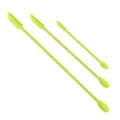 3-piece mini silicone spatula and spoon set in light green for jars and cosmetics - Green 3-Piece Set