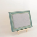Teal vintage wooden earring display frame with gold carving and grey felt board - 23*32cm/With Stand/With Hook / Lake Blue With Ice Gray