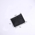Black mesh makeup bag with zipper closure and rectangle shape, dimensions 20x15x18cm - 030 Triangle Splicing - No Text (Black)