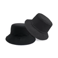Classici cappelli alla pescatora neri a doppia faccia in cotone con design minimal - S Bambini (54-56cm) / Doppio Lato Nero