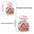 Christmas cottage wall sticker with red cabin and Merry Christmas lettering 17.5x14.5cm - PH_QTA46 Merry Christmas Switch Sticker