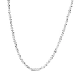 Collar brillante de plata de ley 925 con un refinado acabado italiano en color plata - Plata 925 / Cadena de Palomitas Retorcida