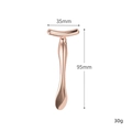 Rose gold T-shaped zinc alloy eye cream applicator tool measuring 95mm and weighing 30g - Large Rose Gold T-Shape (X0003)