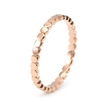 Polished 18K rose gold chain ring with minimalist disc links for women - US 5 / Rose Gold