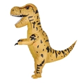 Inflatable T-Rex dinosaur costume in yellow with black texture for Halloween party - Spotted Cute Tyrannosaurus Rex / One Size