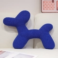 Klein blue balloon dog plush pillow in teddy velvet fabric for home sofa decor - 50*40cm / Blue