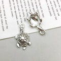 Pendentifs tortue marine en métal argenté antique pour création de bijoux DIY - 1Pc Tortue Argent Antique 12*23mm