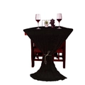 Elegant black wrinkled cheesecloth table runner for wedding cocktail party decor - Black