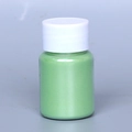 Light green pearlescent mica powder in a clear bottle for DIY slime and crafts - Pearl Powder #17 Tender Green