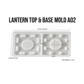Silikonform für quadratische Laternen-Teile mit Markierungen für DIY-Harz-Handwerk - Quadratischer Laternenboden