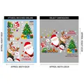 Christmas wall stickers featuring Santa, reindeer and snowman for festive window decoration - 60*90cm / Multicolor - Static Cling