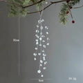 Transparent acrylic snowflake waterdrop pendant ornament for Christmas tree decor, 30cm height - Transparent Pendant Style H