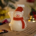 Snowman scented candle with red hat and scarf, dimensions 10x6x5.5cm for Christmas decor - Snowman with Broom