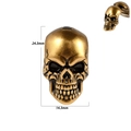 Retro golden skull magnetic ear cuff with dimensions 24.3mm height and 14.3mm width - Skull / Magnetic / Retro Gold