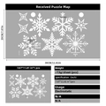White snowflake static window decals 20x30cm featuring various winter star patterns - White Snowflakes A (20*30cm)