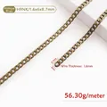 Tracolla piatta in ferro bronzo antico con filo da 1,6 mm per borse a tracolla - H9NK-1.6x6x8.7mm / Bronzo