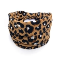 Elastic wide headband for women featuring a stylish brown leopard print pattern - 76-Brown Leopard