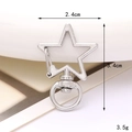 Silver star-shaped zinc alloy spring ring clasp measuring 2.4cm width and 3.4cm height - Star Shape Clasp / 3.4cm / Silver