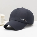 Berretto da baseball blu scuro traspirante con fori laser e logo sportivo utility - Regolabile / Blu Notte