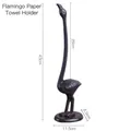 Retro flamingo cast iron paper towel holder with dark rustic textured finish - Flamingo Holder