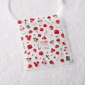 Adesivi per unghie gotici opachi MN-270F con rose rosse e decalcomanie teschio farfalla - Stile Teschio Rosa in Rilievo 3D (MN-270F-新浮雕)