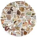 Set of 52 vintage art abstract stickers for water bottles and laptops decoration - Retro Art