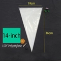 Thickened 14-inch LDPE disposable pastry piping bag for cake decorating and baking tools - Bag / M / Clear