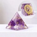 Amethyst Kristall Orgon Pyramide Harz Energie Turm Variante für Deko Geschenk. - Amethyst