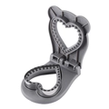 Gray heart-shaped sandwich cutter and sealer with stainless steel edge for DIY baking - Nordic Grey