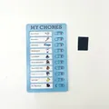 Λεπτομέρεια μπλε πίνακα εργασιών για παιδιά με συρόμενα κουμπιά διαχείρισης - Στυλ Λίστας My Chores Μπλε (Blue My Chores)