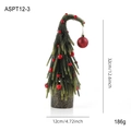 Mini albero di Natale verde con bacche rosse e neve su base dorata decoro 32cm - Albero Verde Con Bacche Rosse Da 32CM