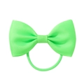 Fluorescent green bow hair tie made of ribbed grosgrain ribbon for girls and women - Bright Green